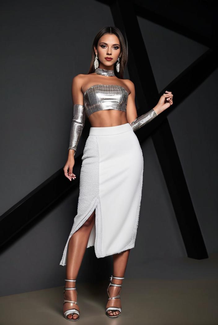 distressed flap pockets denim midi skirt with frayed hem 149590