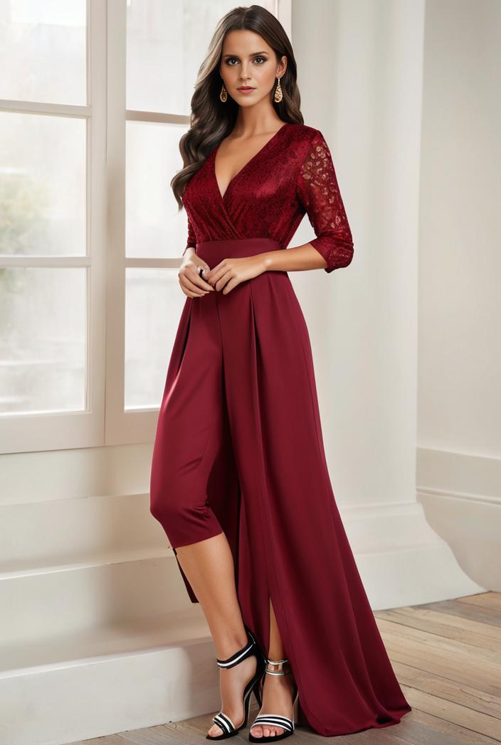 3 4 sleeve sheer sequin stripe high low hem evening dress 110484