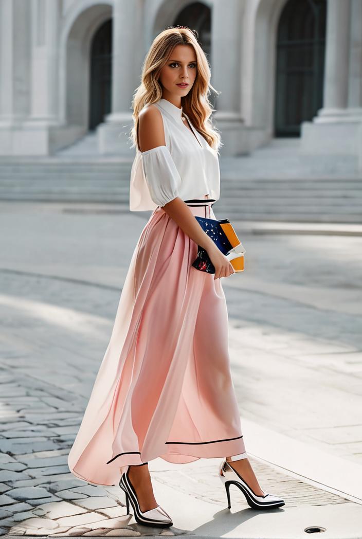 elegant one size women s pleated swing skirts 118631