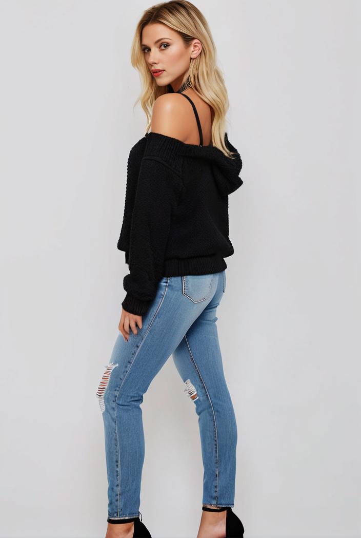 curvy high waist ripped raw hem cropped skinny denim jeans 128726