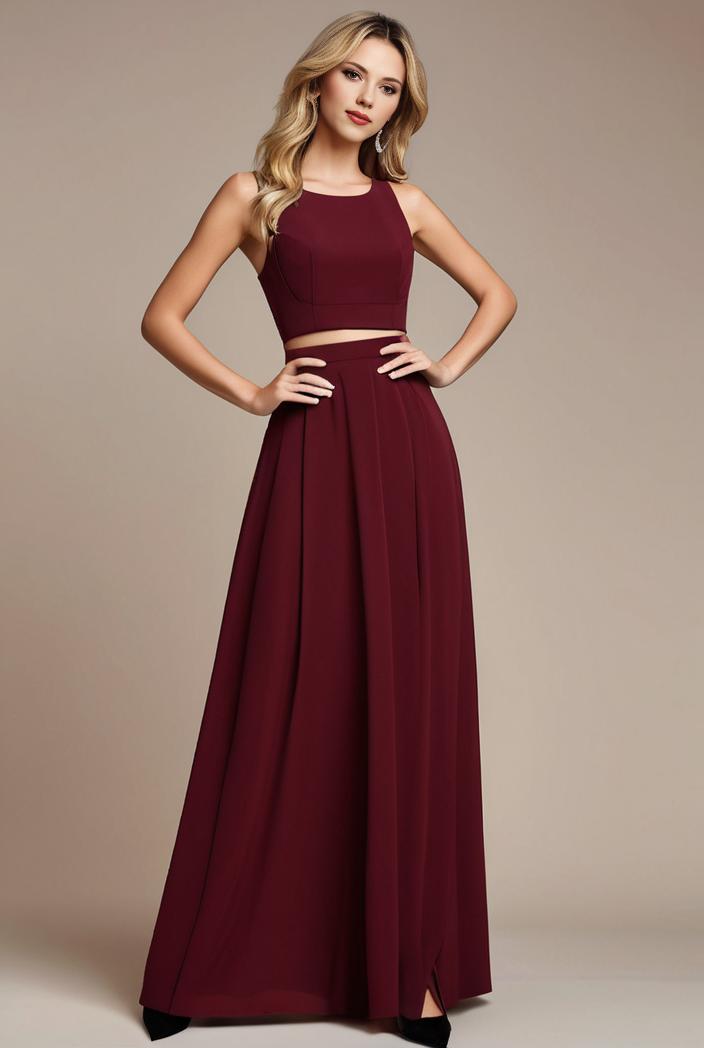 elegant chiffon maxi evening dress with lace cap sleeve 130954