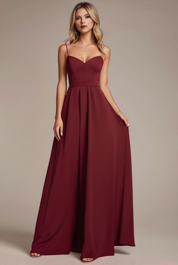 elegant chiffon maxi evening dress with lace cap sleeve 130983