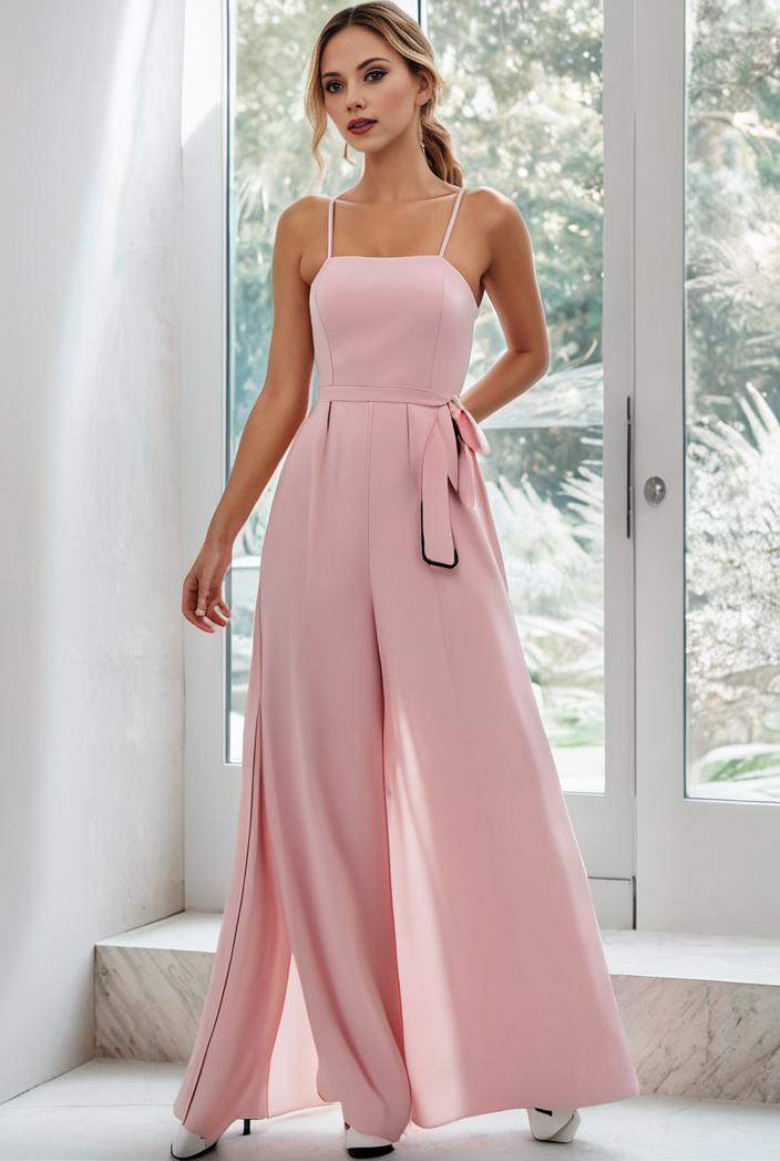 flowy chiffon one shoulder with three straps bridesmaid dress 137370