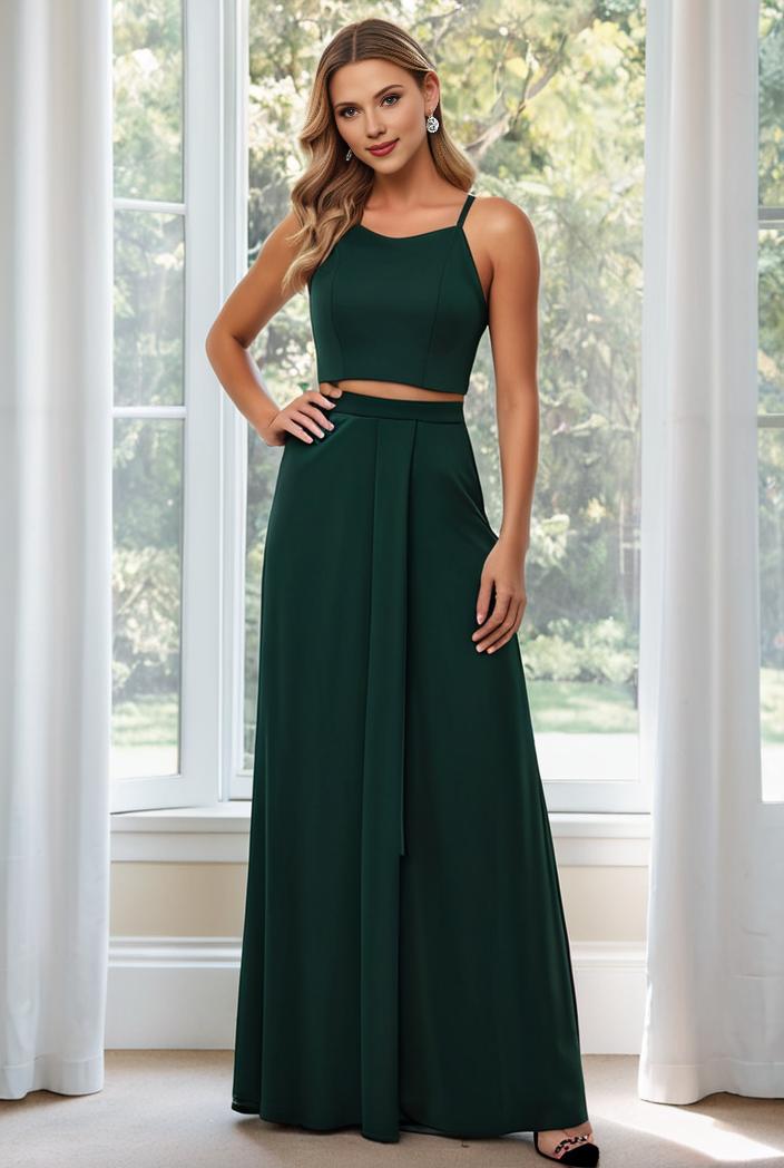 flowy chiffon one shoulder with three straps bridesmaid dress 137431