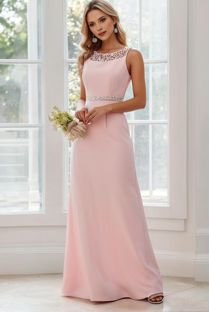 flowy chiffon one shoulder with three straps bridesmaid dress 137435