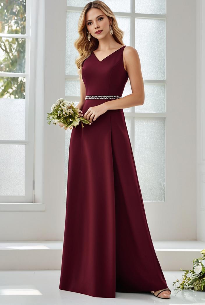 flowy chiffon one shoulder with three straps bridesmaid dress 137452