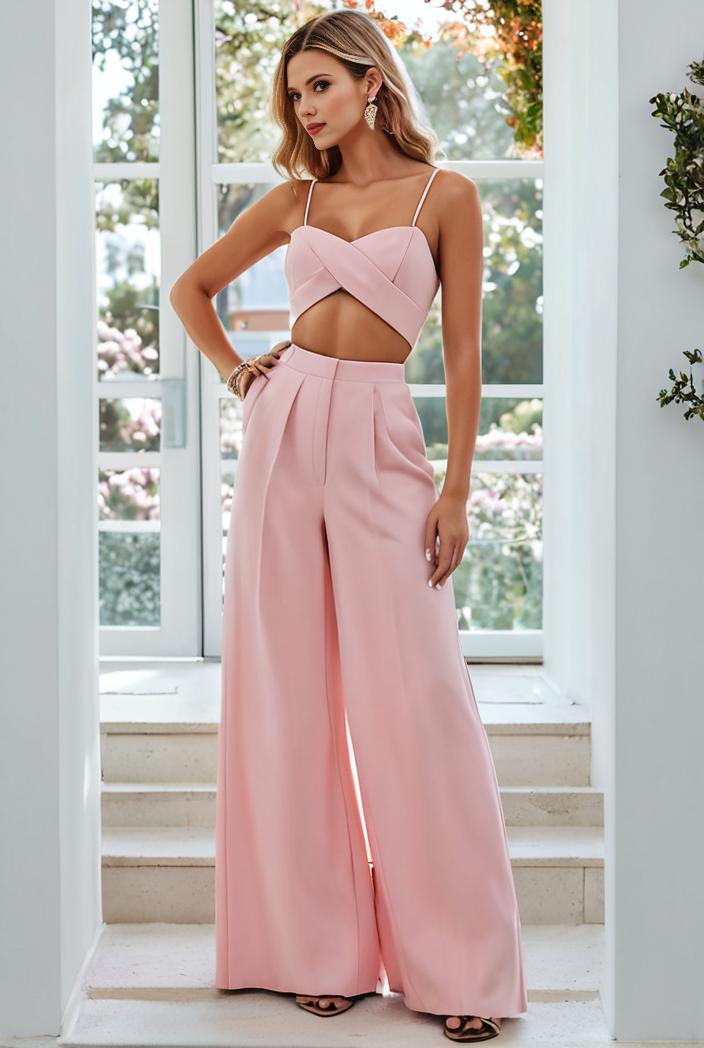 flowy chiffon one shoulder with three straps bridesmaid dress 137481