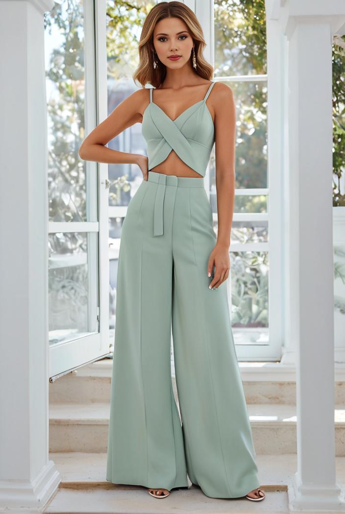 flowy chiffon one shoulder with three straps bridesmaid dress 137497