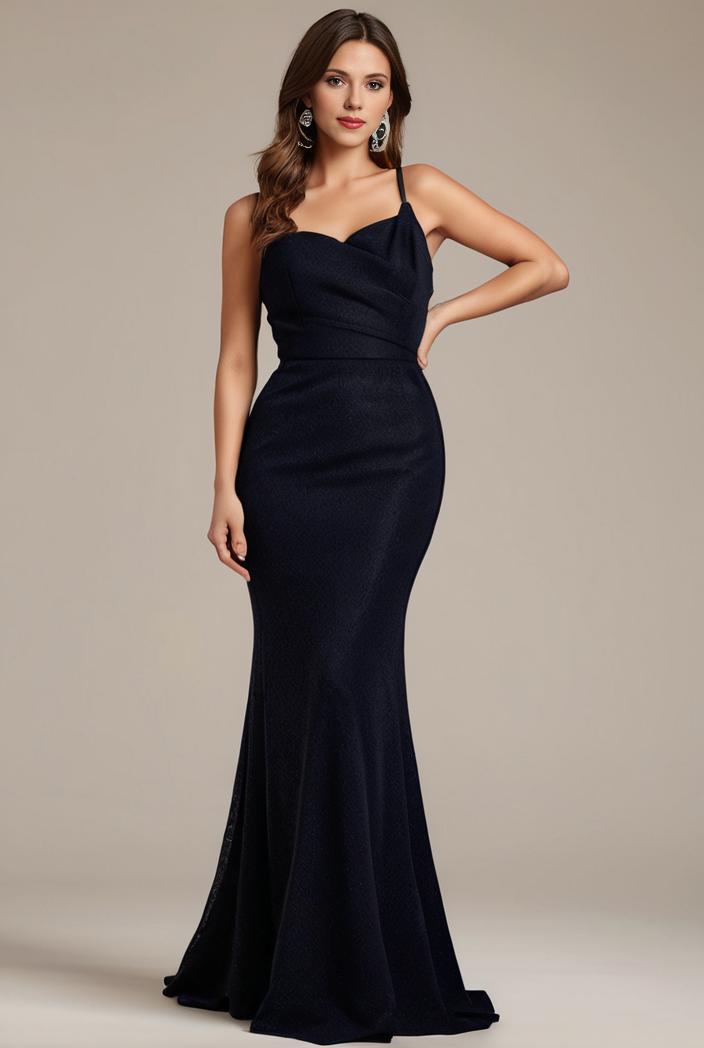 glitter spaghetti strap u veck open back bodycon stretchy evening dress 137781
