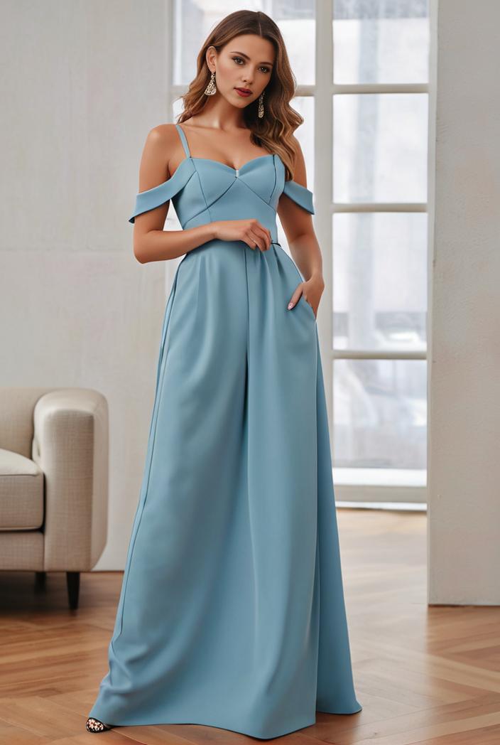 off shoulder spaghetti strap a line maternity dress 141334