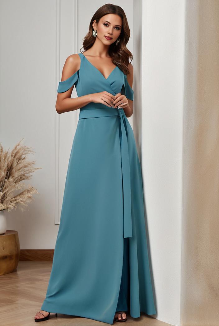off shoulder spaghetti strap a line maternity dress 141341