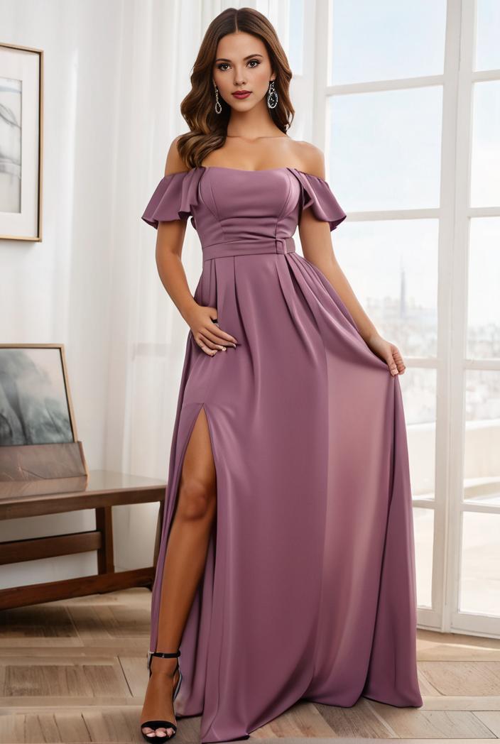 off shoulder spaghetti strap a line maternity dress 141345