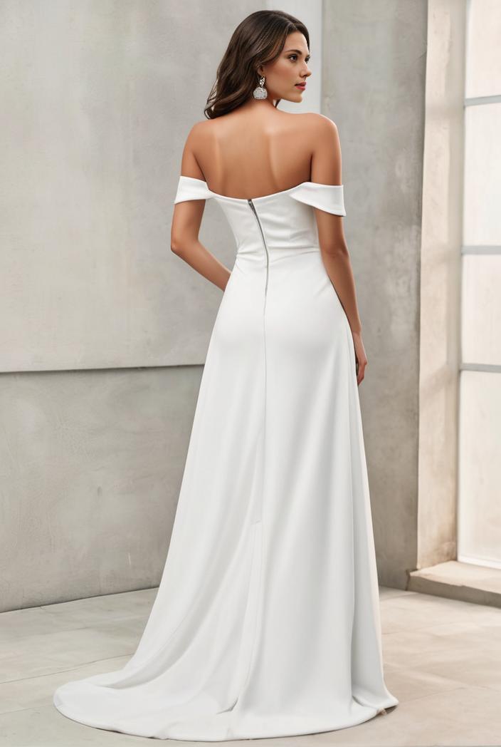 off shoulder spaghetti strap a line maternity dress 141352