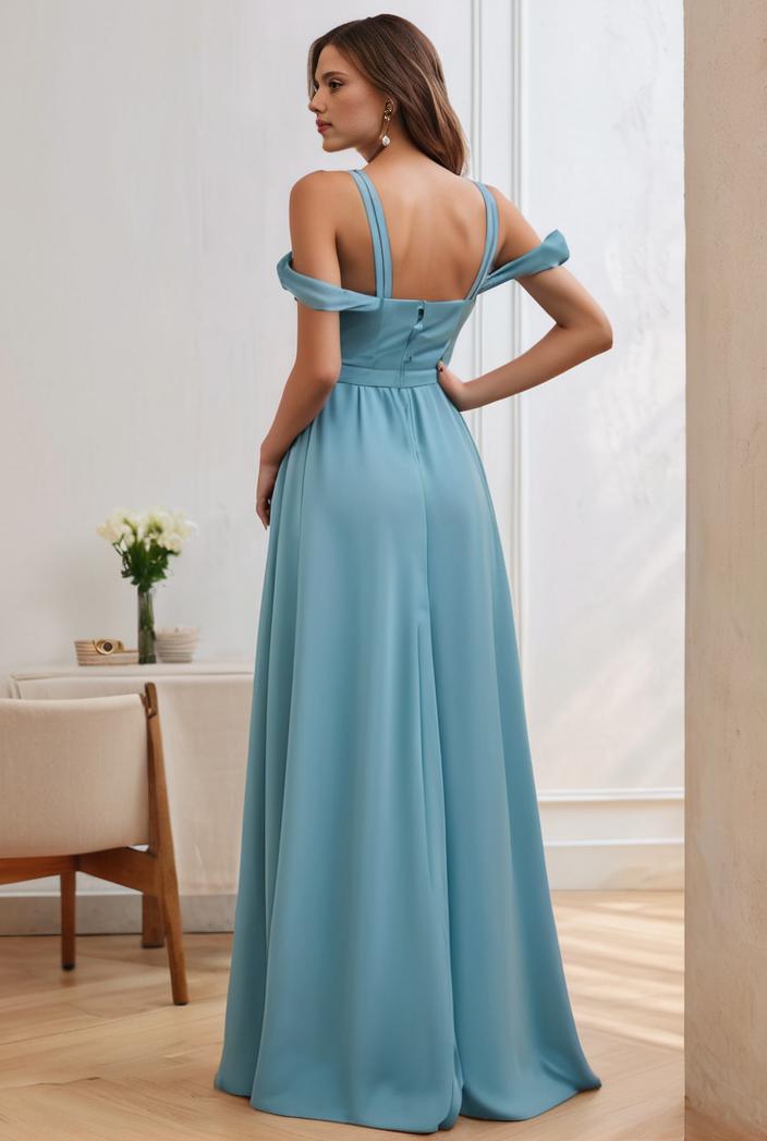 off shoulder spaghetti strap a line maternity dress 141360
