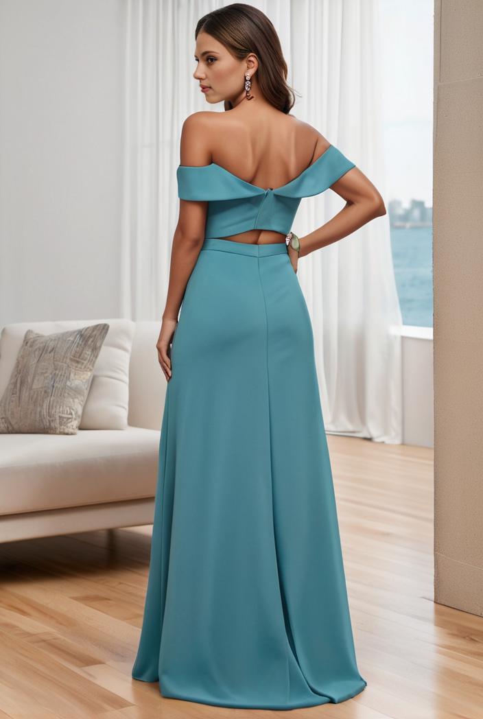 off shoulder spaghetti strap a line maternity dress 141365