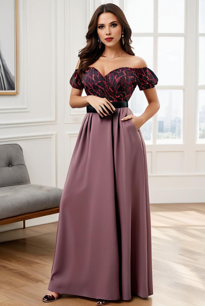 off shoulder spaghetti strap a line maternity dress 141371