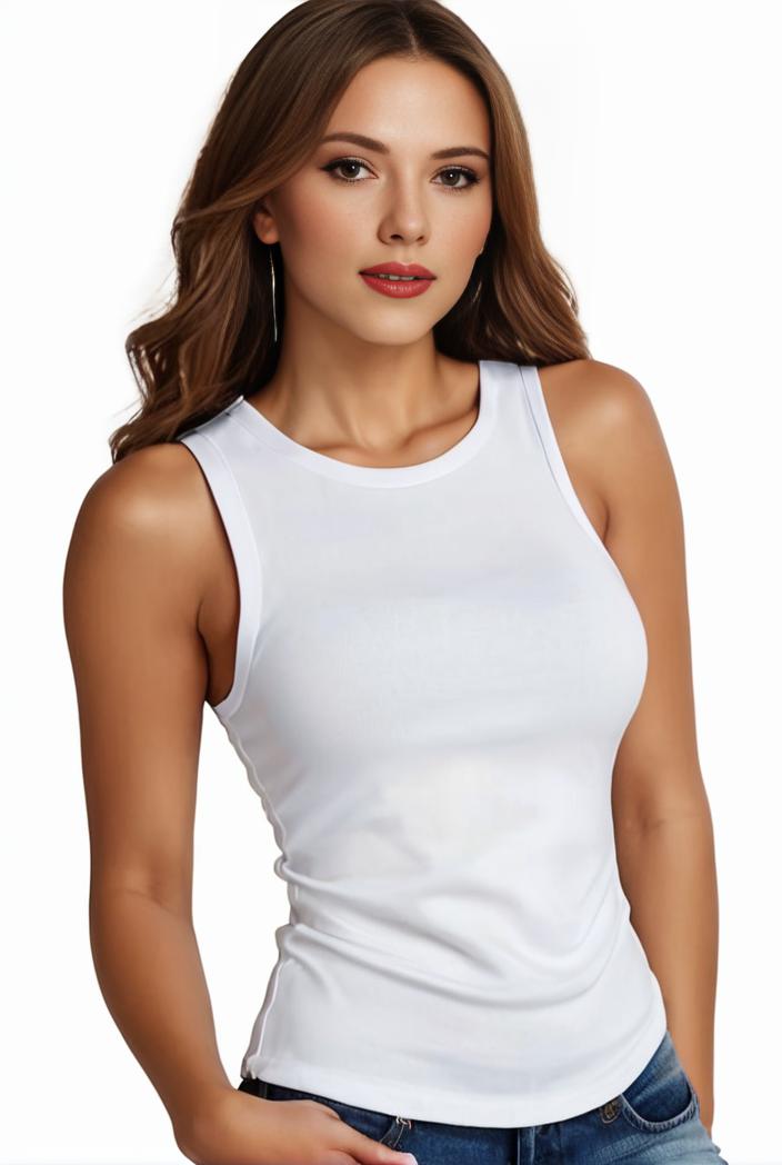plus size basic tank top women s plus plain round neck medium stretch tank top 143610