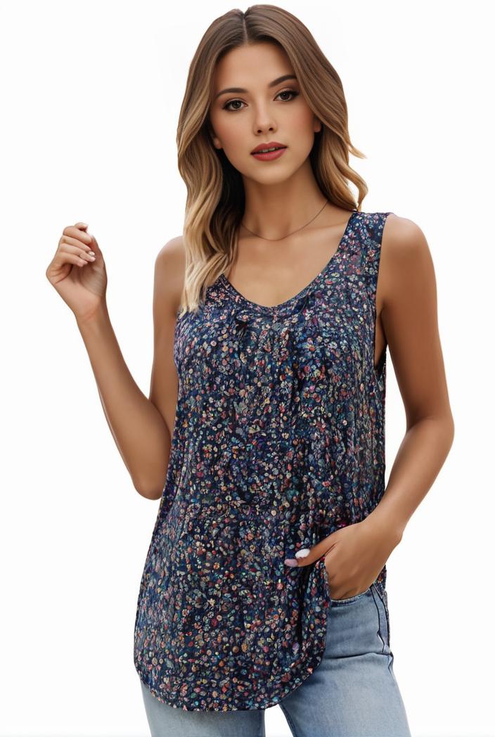 plus size boho tank top women s plus paisley print square neck medium stretch ruched tank top 143674