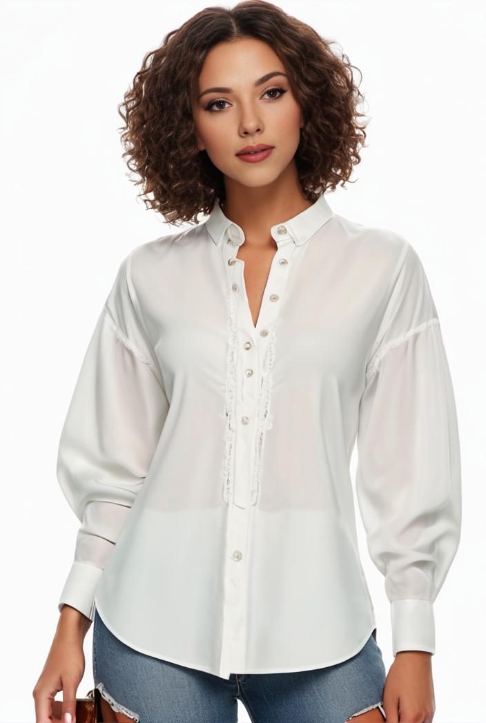 plus size casual blouse women s plus solid button up lantern sleeve turn down collar nipped waist blouse 143751