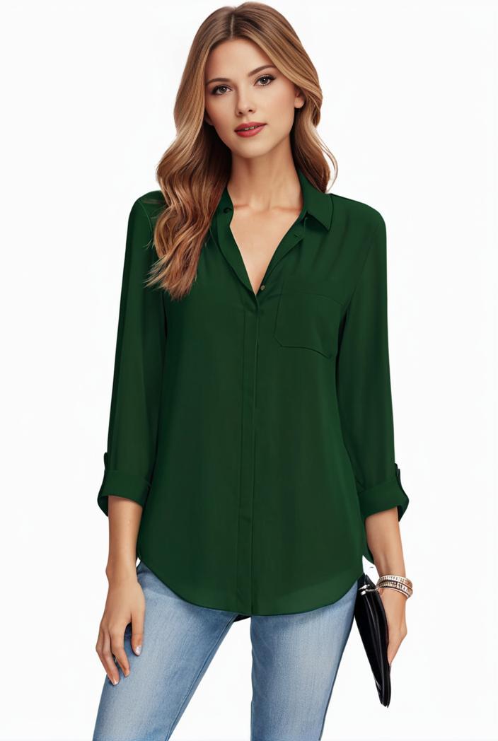 plus size casual blouse women s plus solid half sleeve turn down collar tunic top 143767