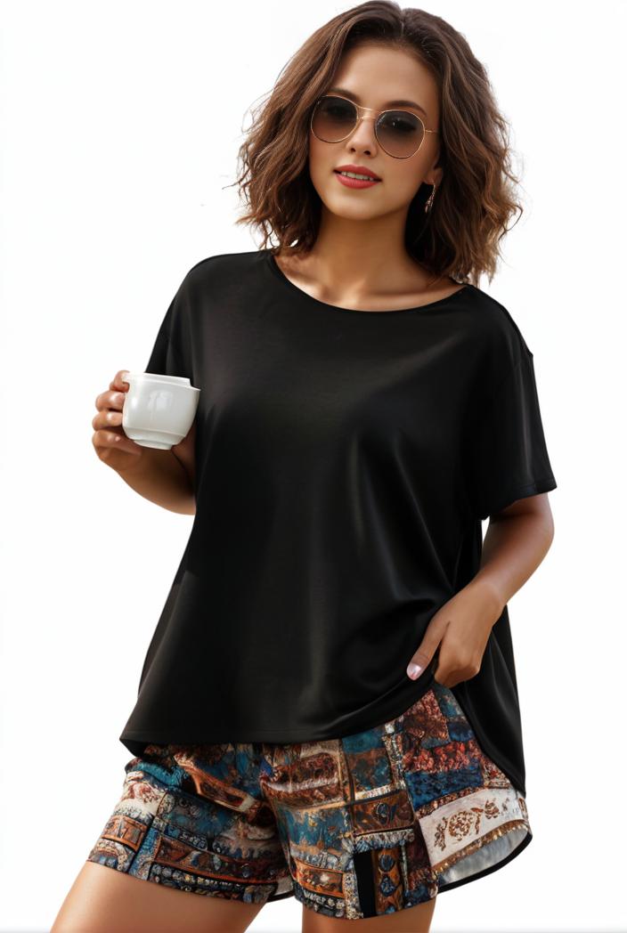plus size casual pajama two piece set women s plus leopard heart print short sleeve tee shorts pajama 2 piece set 143974