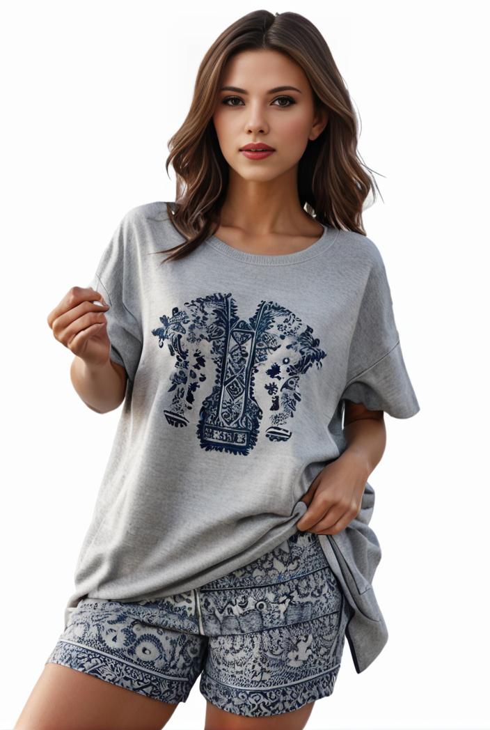 plus size casual pajama two piece set women s plus leopard heart print short sleeve tee shorts pajama 2 piece set 143986