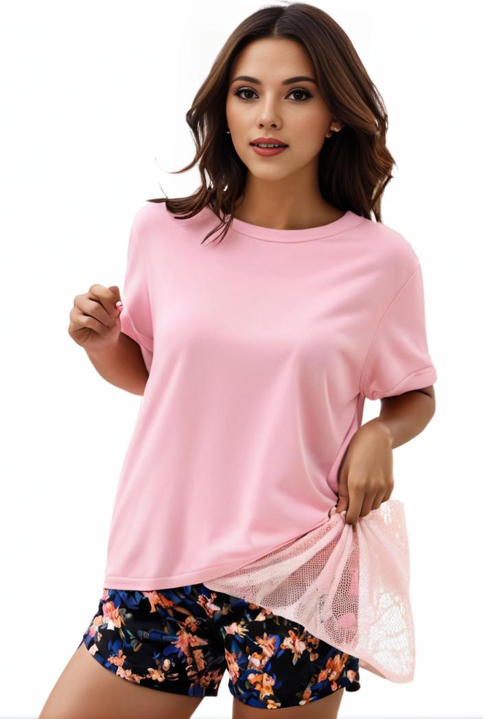 plus size casual pajama two piece set women s plus leopard heart print short sleeve tee shorts pajama 2 piece set 143999