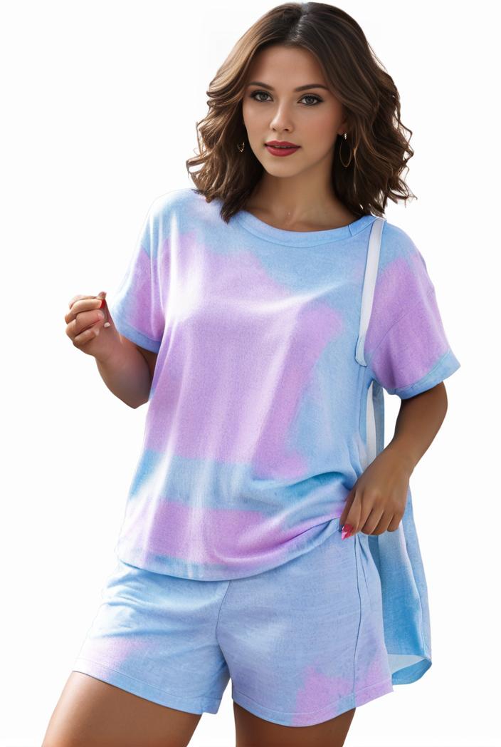 plus size casual pajama two piece set women s plus leopard heart print short sleeve tee shorts pajama 2 piece set 144006