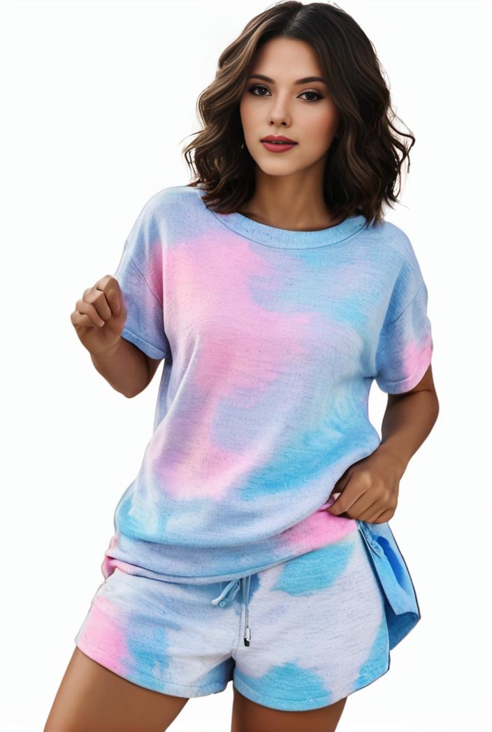 plus size casual pajama two piece set women s plus leopard heart print short sleeve tee shorts pajama 2 piece set 144011