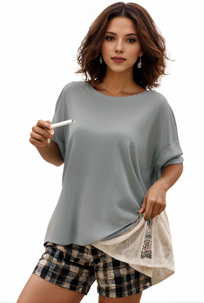 plus size casual pajama two piece set women s plus leopard heart print short sleeve tee shorts pajama 2 piece set 144022