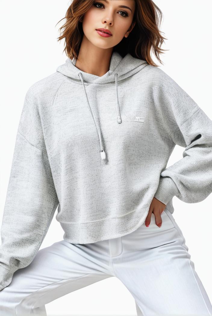 plus size casual sweatshirt women s plus solid waffle long sleeve drawstring hooded pullover sweatshirt with kangaroo pockets casual tops for fall winter women s clothing 144230