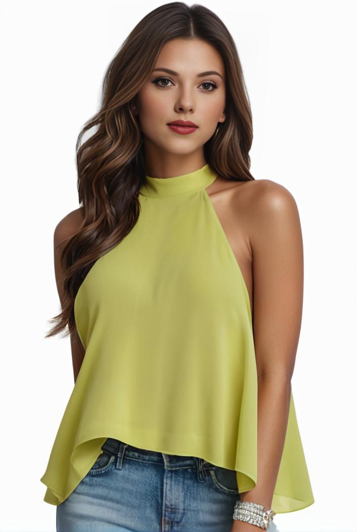 plus size elegant tank top women s plus solid halter neck tie back ruched tank top 145740