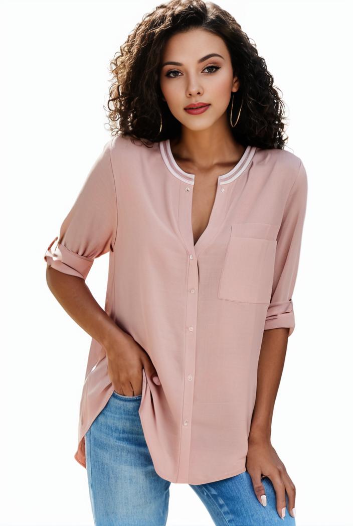 plus size formal shirt women s plus plain long sleeve turn down collar button up workwear shirt 146135
