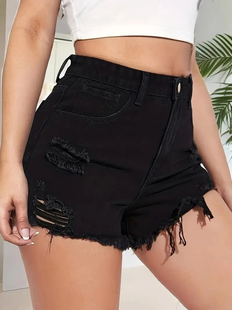 Stylish High-Waisted Denim Shorts for Effortless Summer Vibes