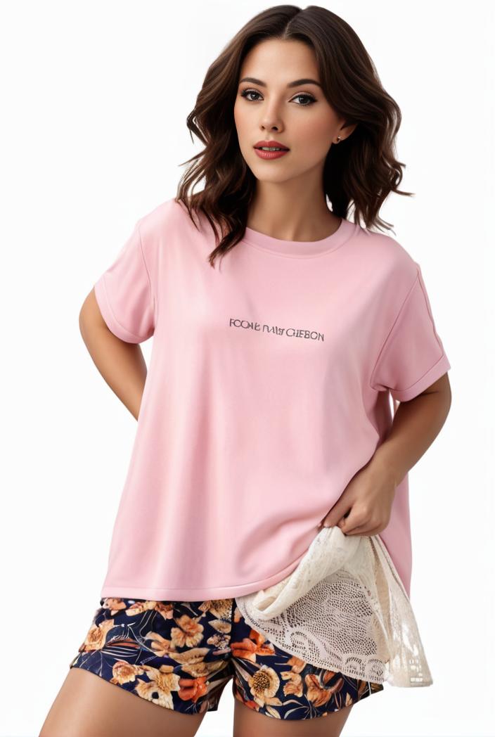 plus size casual pajama two piece set women s plus leopard heart print short sleeve tee shorts pajama 2 piece set 137803
