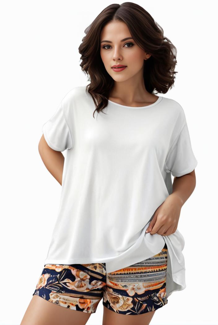 plus size casual pajama two piece set women s plus leopard heart print short sleeve tee shorts pajama 2 piece set 137814