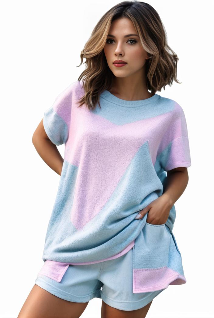 plus size casual pajama two piece set women s plus leopard heart print short sleeve tee shorts pajama 2 piece set 137813