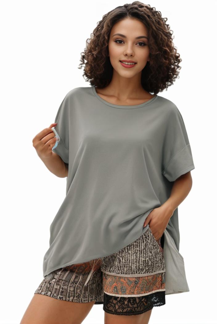 plus size casual pajama two piece set women s plus leopard heart print short sleeve tee shorts pajama 2 piece set 137822