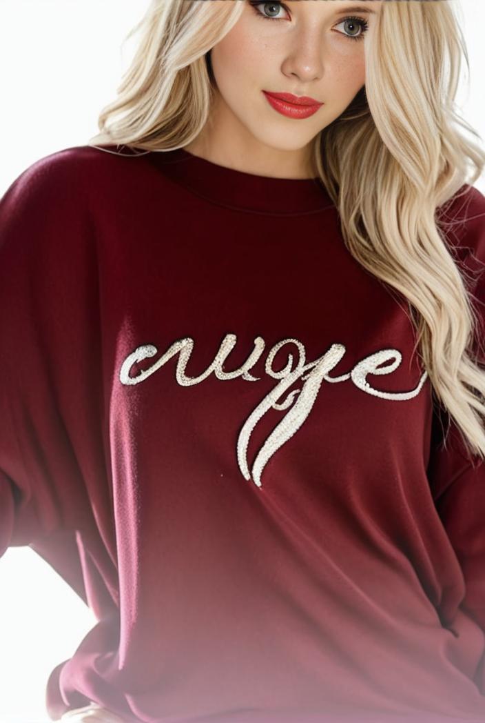 plus size casual sweatshirt women s plus ombre letter heart print raglan sleeve round neck slight stretch pullover sweatshirt 137939