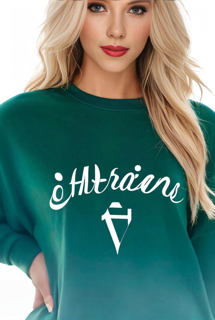 plus size casual sweatshirt women s plus ombre letter heart print raglan sleeve round neck slight stretch pullover sweatshirt 137976