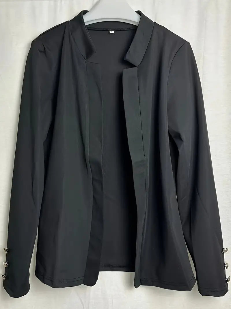 Sophisticated Office Blazer with Stylish Button Detail