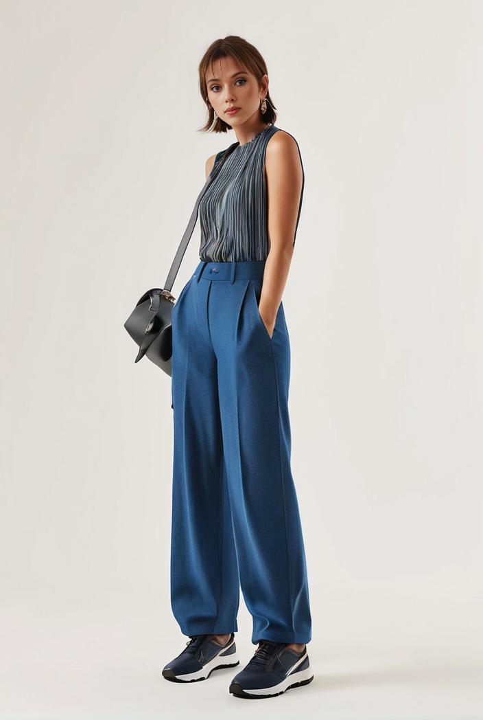 relaxed fit blue denim romper with slant pockets distressed denim coverall stylish women s denim outfit 111904