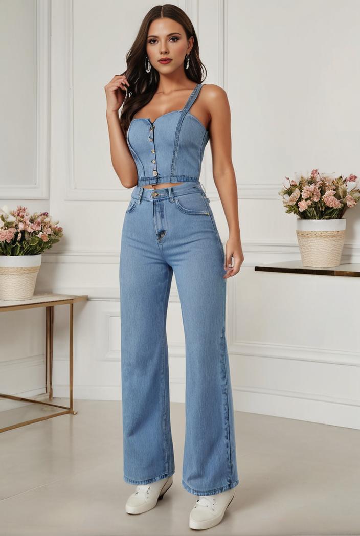 relaxed fit denim jumpsuit with slant pockets non elastic washed denim overalls women s denim apparel 111913