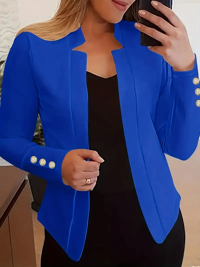 Sophisticated Office Blazer with Stylish Button Detail