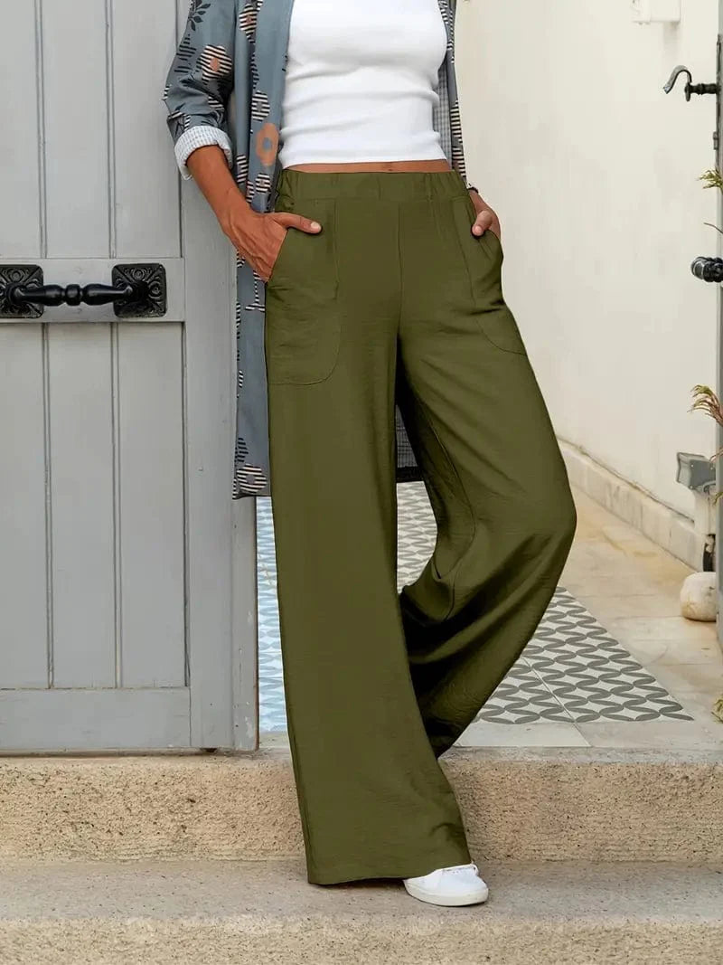 Flared Leg Pants for Women: Stylish High Waist Trousers for Spring and Fall