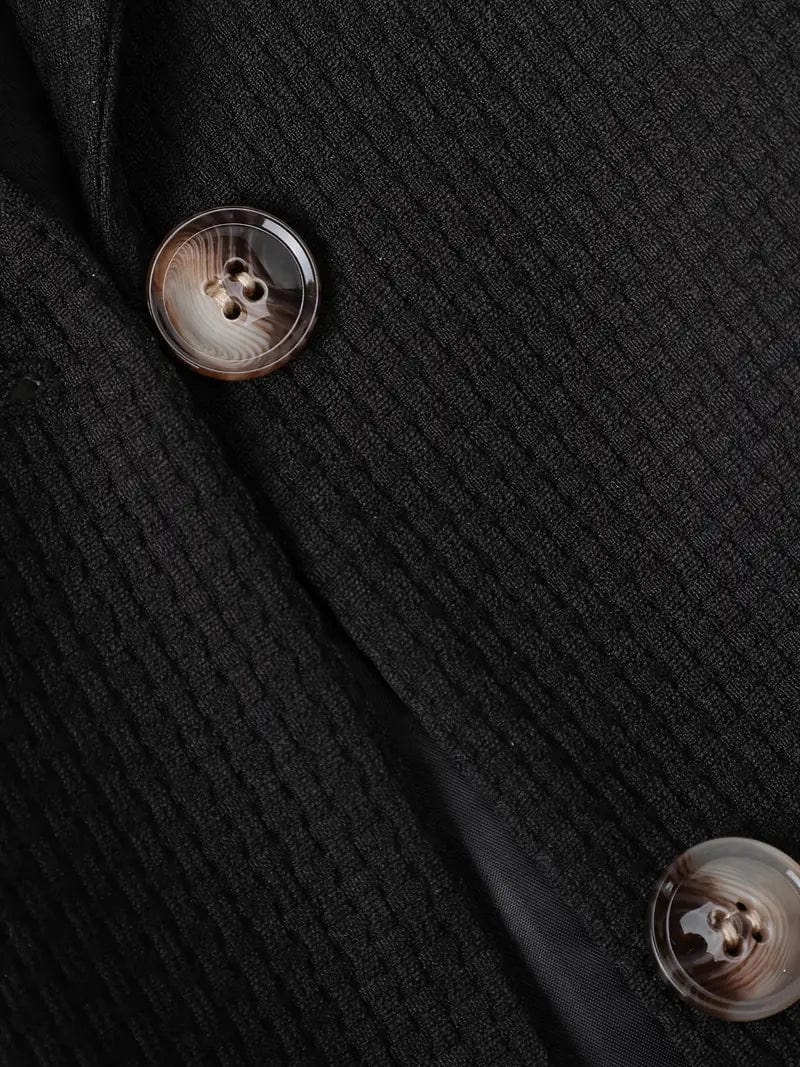 Sophisticated Office Tunic Blazer with Long Lapel Sleeves