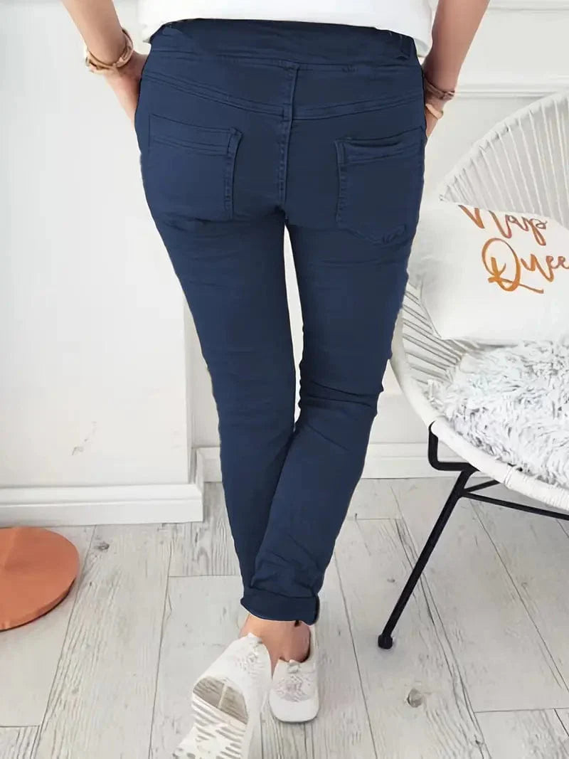 Long Drawstring Pants with Pockets for Women