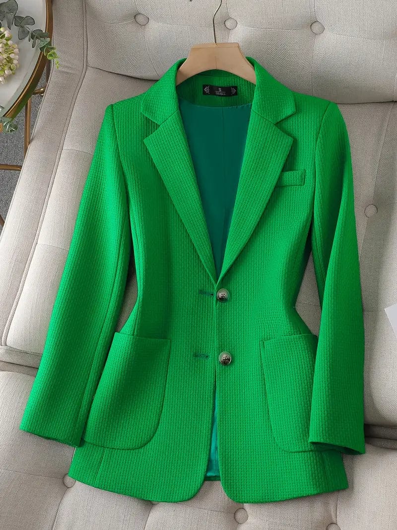 Sophisticated Office Tunic Blazer with Long Lapel Sleeves
