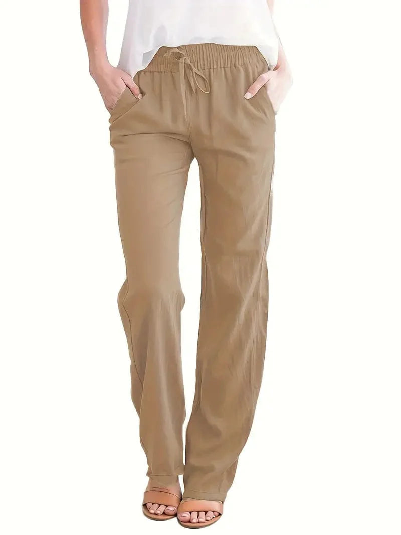 Everyday Drawstring Waist Pants for Women, Stylish Casual Bottoms