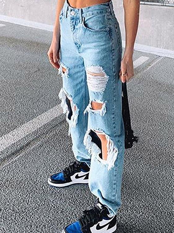 Stylish Ripped Pocket Slim Fit Jeans